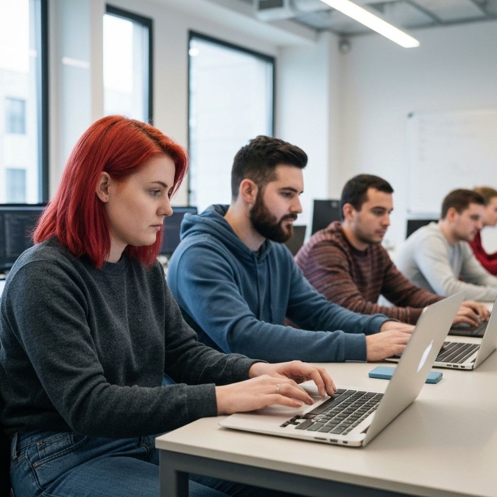 Coding bootcamp students