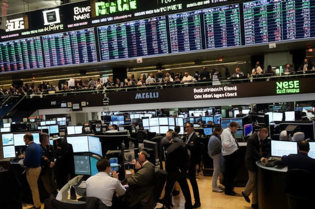 Stock exchange floor